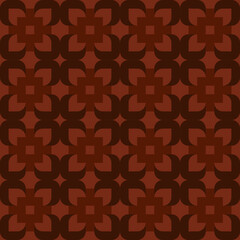 seamless brown victorian geometric pattern with mosaic ornament