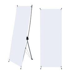 blank roll up banner display mock up template for design work