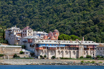 Fototapeta na wymiar Mount Athos Monastery, Northern Greece