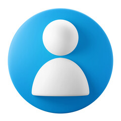 minimal profile account symbol user interface theme 3d icon rendering illustration isolated in transparent background
