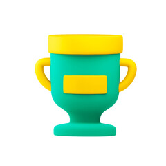 Realistic trophy 3D . Concept of trophy on isolated on minimal background . 3d Rendering