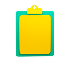 Realistic clipboard 3D . Concept of clipboard on isolated on minimal background . 3d Rendering