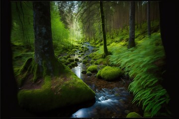 Beautifull deep forest View 