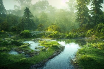 Obraz premium Beautifull deep forest View 