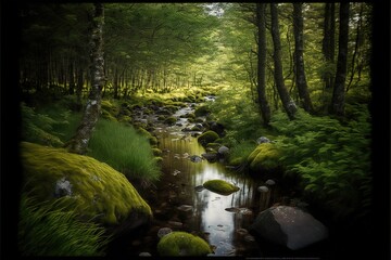 Obraz premium Beautifull deep forest View 