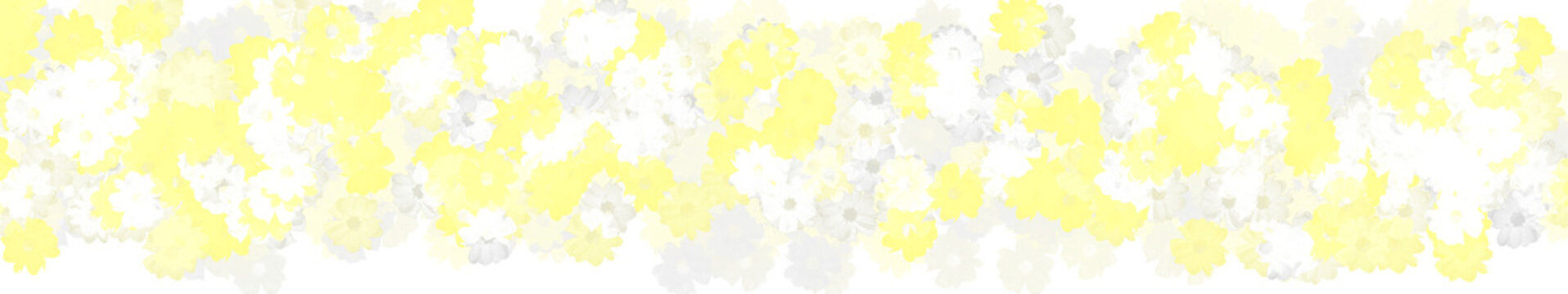 illustrazione con brillanti corolledi fiori su sfondo trasparente
