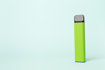 Disposable electronic cigarette on color background