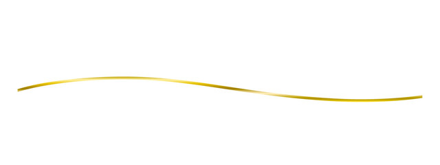 金色のなみなみ線のイラスト。ゴールド曲線。
