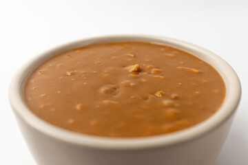 peanut butter on a white background
