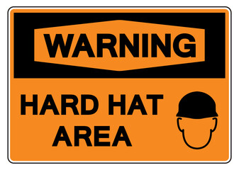 Warning Hard Hat Symbol Sign,Vector Illustration, Isolate On White Background Label. EPS10