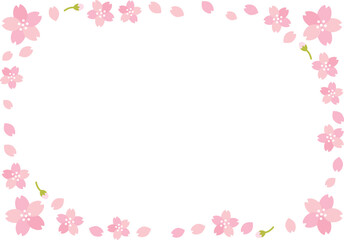 Fototapeta premium 春 桜（さくら） 満開 フレーム