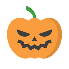 Pop orange Halloween pumpkin icon. Vector.