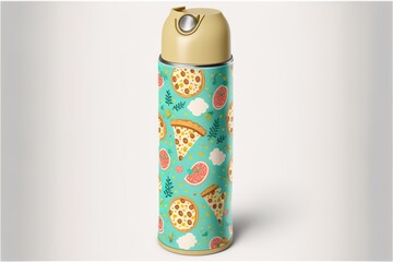 unique style thermos with pizza pattern