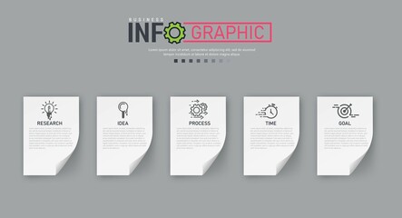 inforgraphic business template colorful graphic elements Timeline design for presentation brochure.
