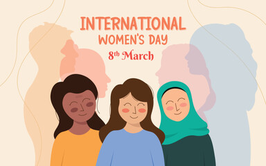 International women's day vector illustration.