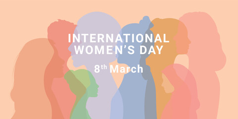 International women's day vector illustration.