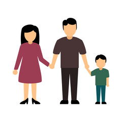 Father holding daughter flat graphic design element. Happy father's day. Vector illustration