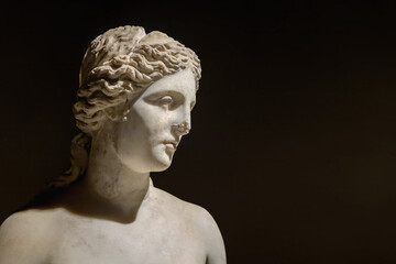 Marble statue of Venus (Aphrodite), the goddess of love. Roman statue from Perge, Antalya region....