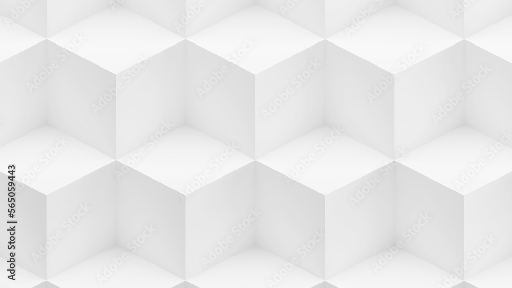 Poster geometric pattern on white background,abstract high relief,3d rendering