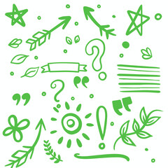 Green Swirls Swash Logo Ornament Designs