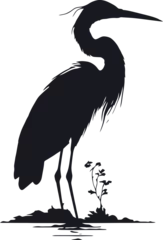 Foto op Plexiglas vector illustration of a heron logo © Nicolas