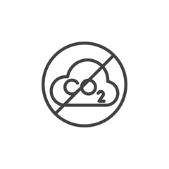 Zero Emission vector icon. line sign for mobile concept and web design.