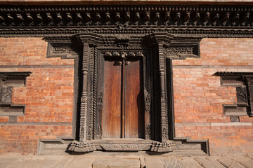 Obraz premium The Palace of Fifty-five Windows in Bhaktapur Durbar Square, is a former royal palace complex located in Bhaktapur, Nepal