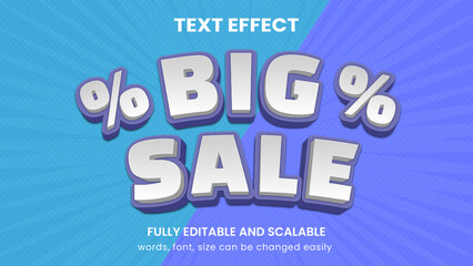 big sale banner template graphic style editable text effect