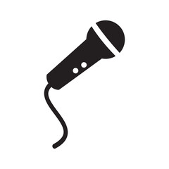 Microphone set icon vector illustration sign