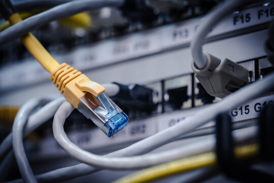 Netzwerkkabel IT Schrank Steckfeld