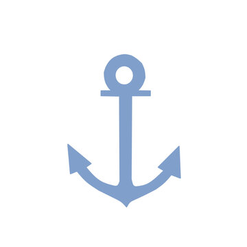 anchor on blue background