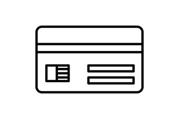 Credit card icon illustration. Line icon style. Simple vector design editable