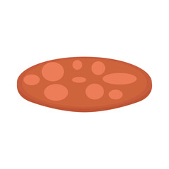Meat sausage icon. Flat illustration of meat sausage vector icon for web design