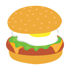 Hamburger icon in isometric 3d style on a white background