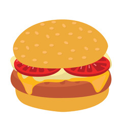 Hamburger icon. Flat illustration of hamburger vector icon for web design