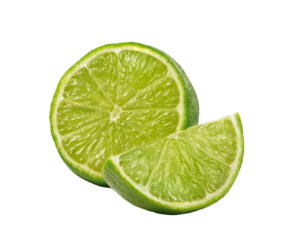 limão cortado - conjunto de limas