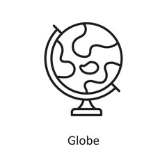 Globe Vector Outline Icon Design illustration. Space Symbol on White background EPS 10 File