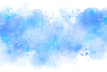 背景素材_水彩テクスチャ_青