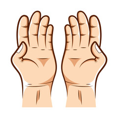 Obraz premium Praying hands vector design