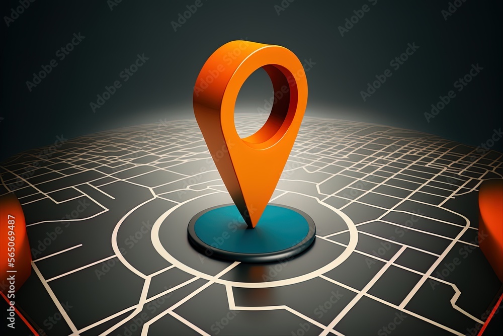 Poster it's a location pin route distance navigation icon pointer symbol contact or global positioning syst