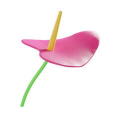 3D Anthurium Flower