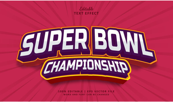 Superbowl editable text effect style