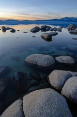 Fototapeta na wymiar Landscape, Nature, Outdoors, Adventure View of an Alpine Lake in California United States Tahoe