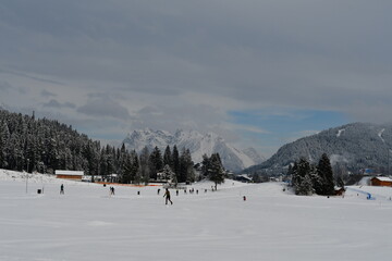 Schöne Landschaft bei Seefeld in Tirol 