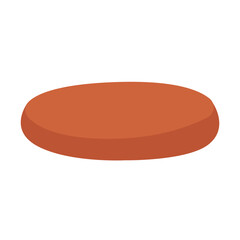 hamburger fast food icon image vector illustration design  orange color
