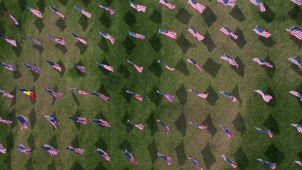 American Flags from Above