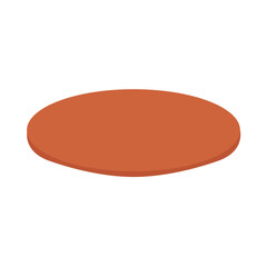 Illustration of a brown oval isolated on a white background - vector