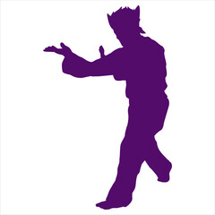 Fototapeta na wymiar silat silhouette log vector