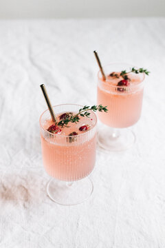 Sparkling Rose-Grapefruit Mocktail