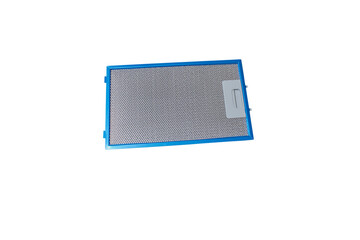 mesh filter for cooker hood isolated,a new filter for the kitchen hood on a white background, a clean mesh filter for the hood